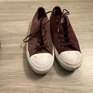 Maroon Converse Low-Top Sneakers
